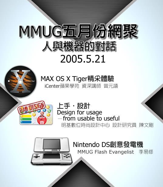 2005 MMUG 聚會 | Mac OS X Tiger UI 設計