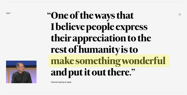 📖 Steve Jobs Archive 宣布推出免費電子書「Make Something Wonderful」，收錄 Steve Jobs 的對話和郵件
